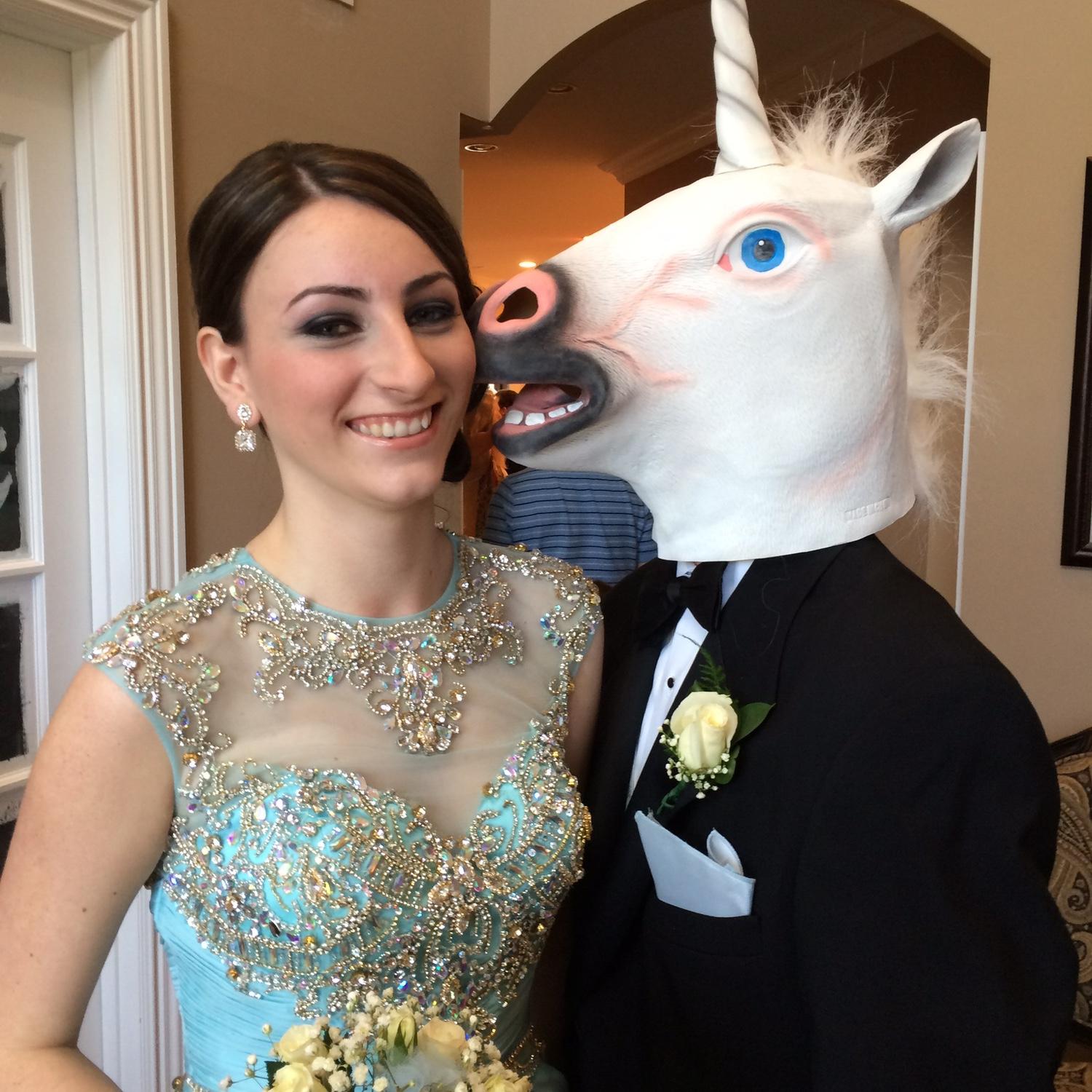 Junior prom!  Look how well we match!