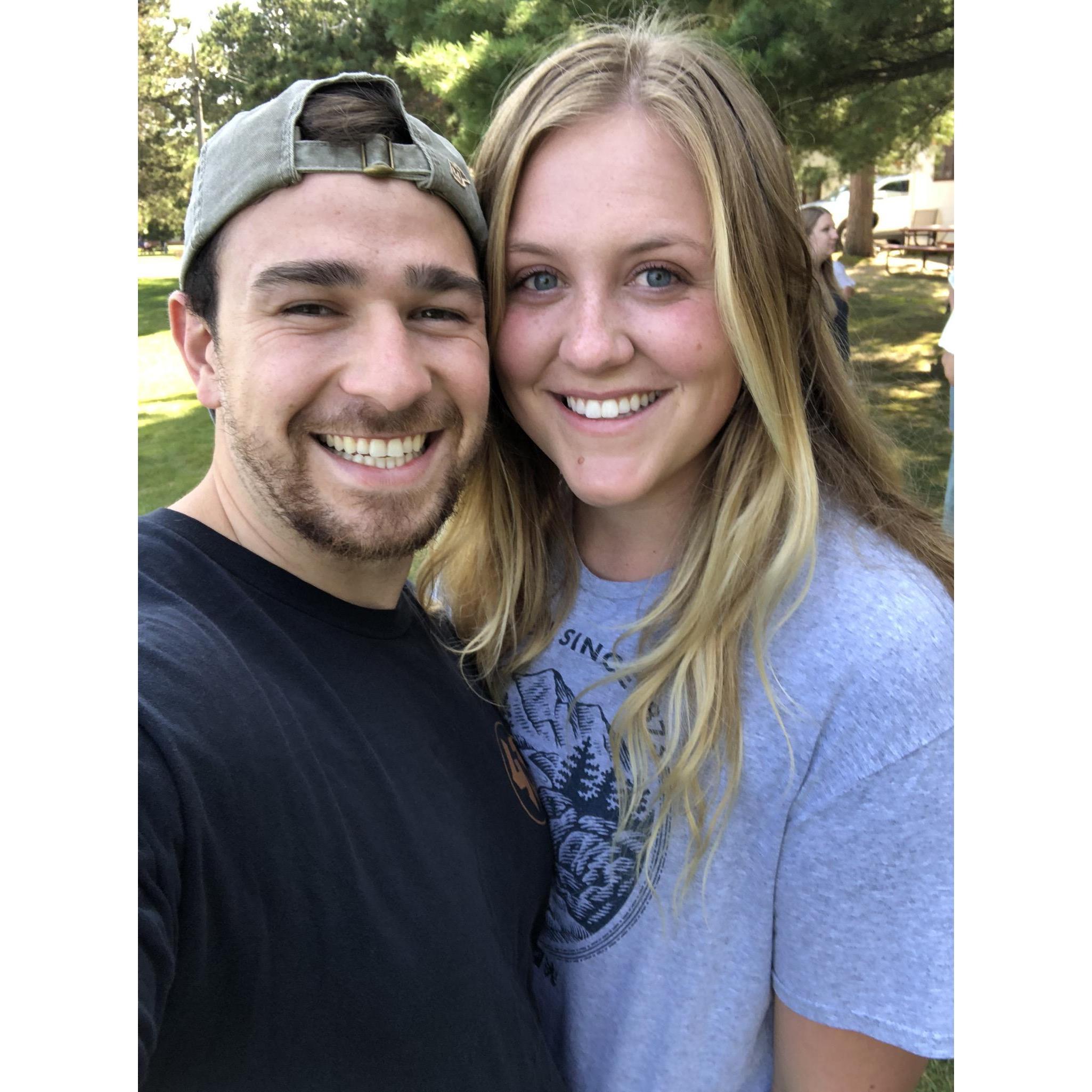 From our first trip together, visiting family in Minnesota!