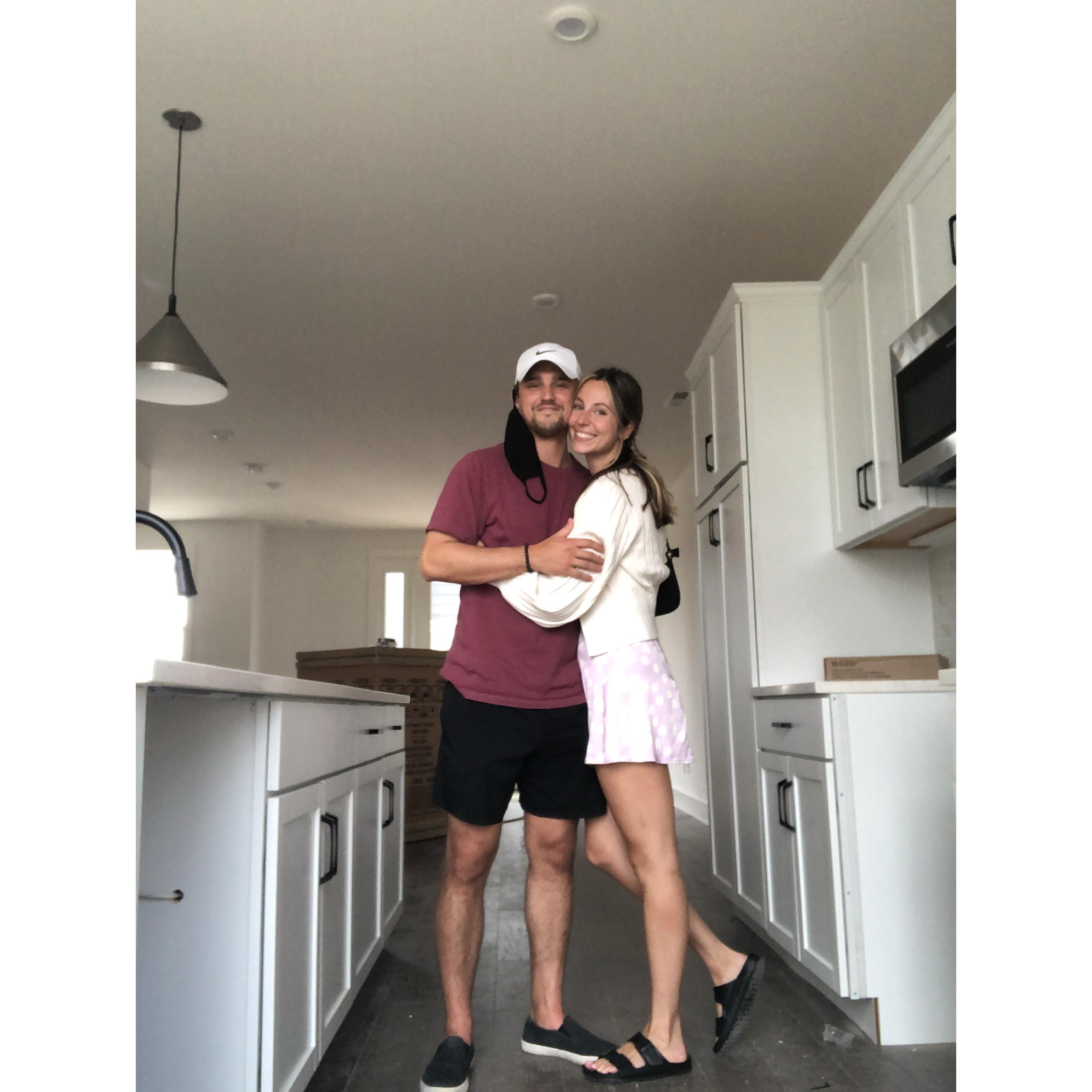 2020. Our first photo together in our first home in Nashville.