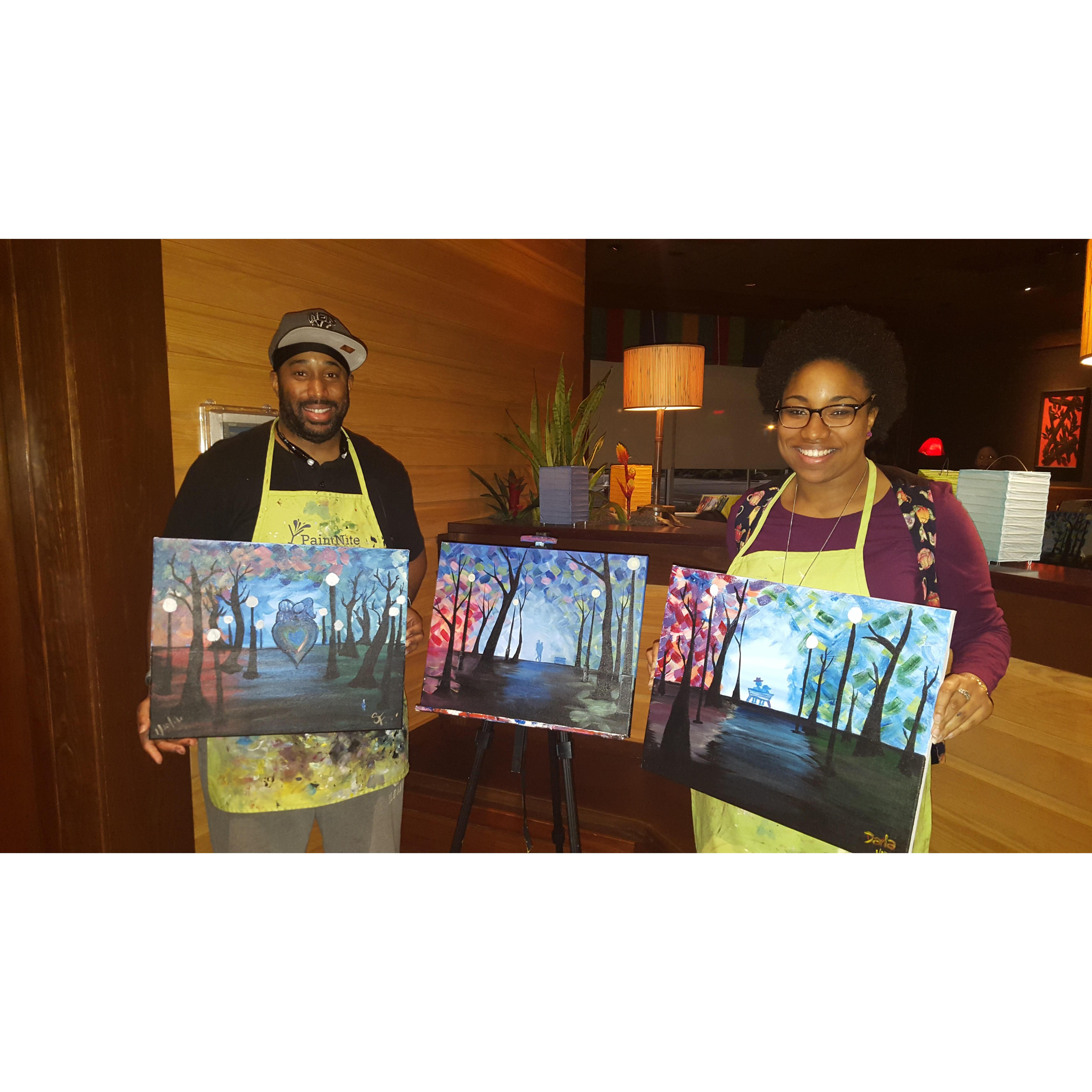 our 1st paint nite "lovers in the park"