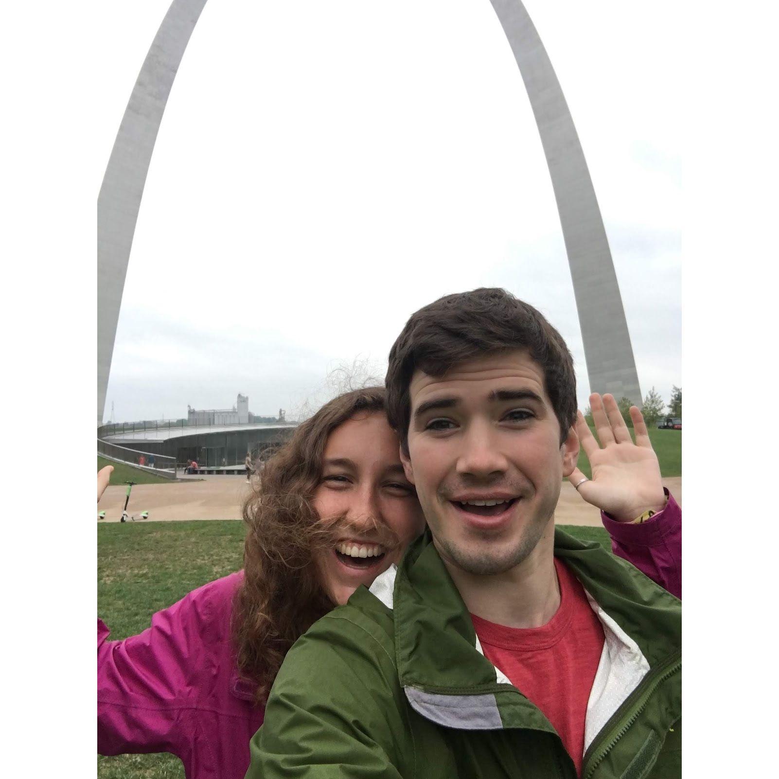 The arch signifying the fact that Sabrina has visited St. Louis more than she ever thought she would in her life!