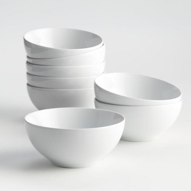 Crate & Barrel Aspen Bowls, Set of Eight