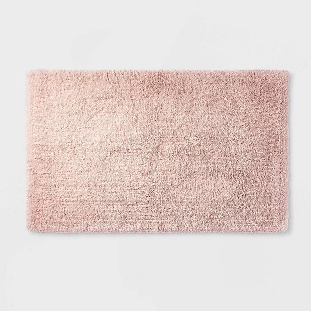 24"x40" Ultra Soft Tufted Bath Rug Light Blush - Casaluna™