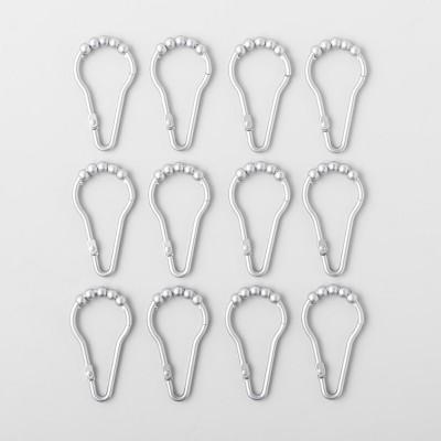 V Hinged Aluminum Shower Curtain Hooks - Made By Design™