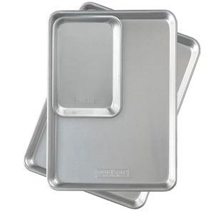 Nordic Ware Naturals Two Half Sheets with 1/8 Sheet Set, 3-Pieces