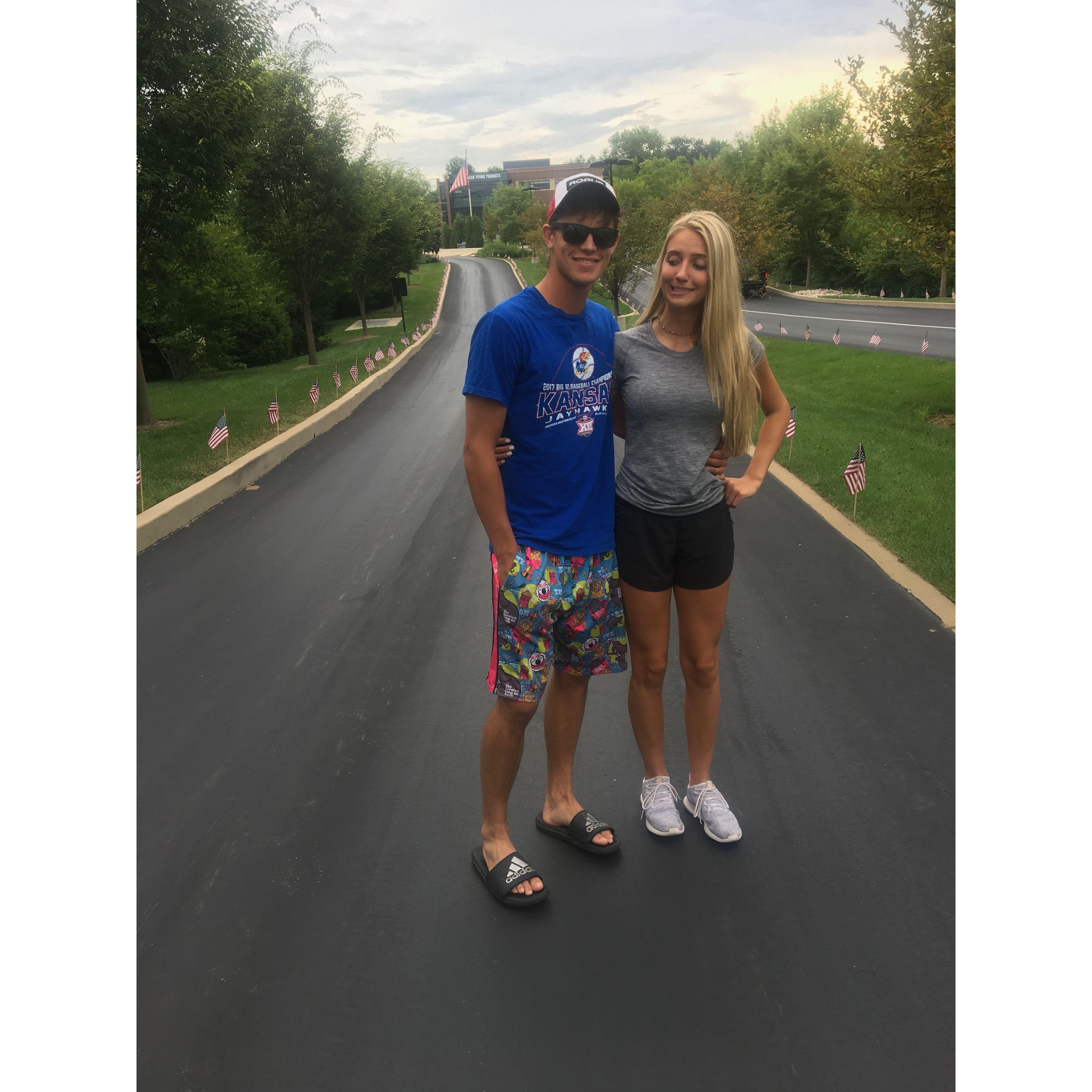 6/5/2017: B is back for the 4th of July for just 3 days then back to Great Bend, KS. I am judging his outfit, hard.