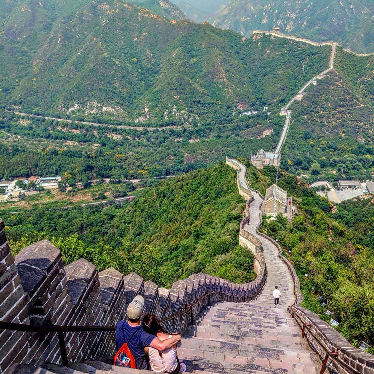 Our 2nd of the 7 Wonders of the World - The Great Wall of China! 

This was the Juyonguan Pass portion of the wall and known to be one of the steepest portions.