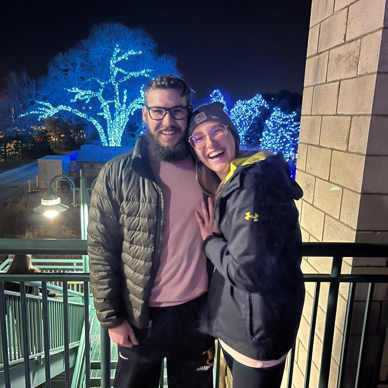 Kyralin’s favorite holiday, visiting the Toledo Zoo lights with family!