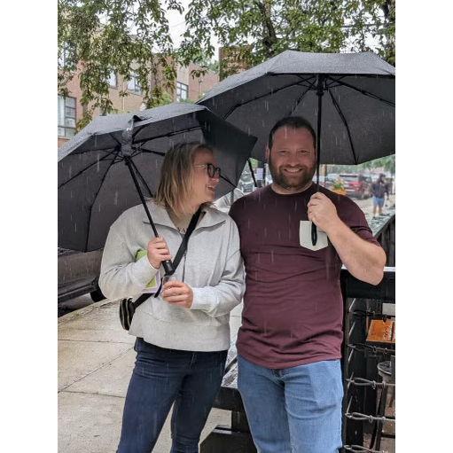 Wine walk with friends wasn't ruined by a little rain