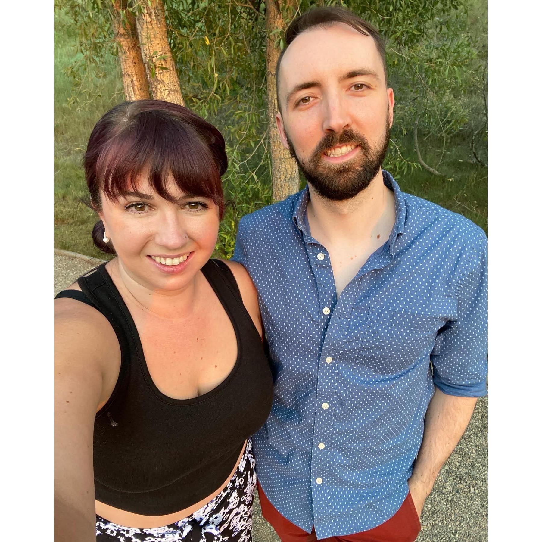 At a wedding in the summer of 2020
