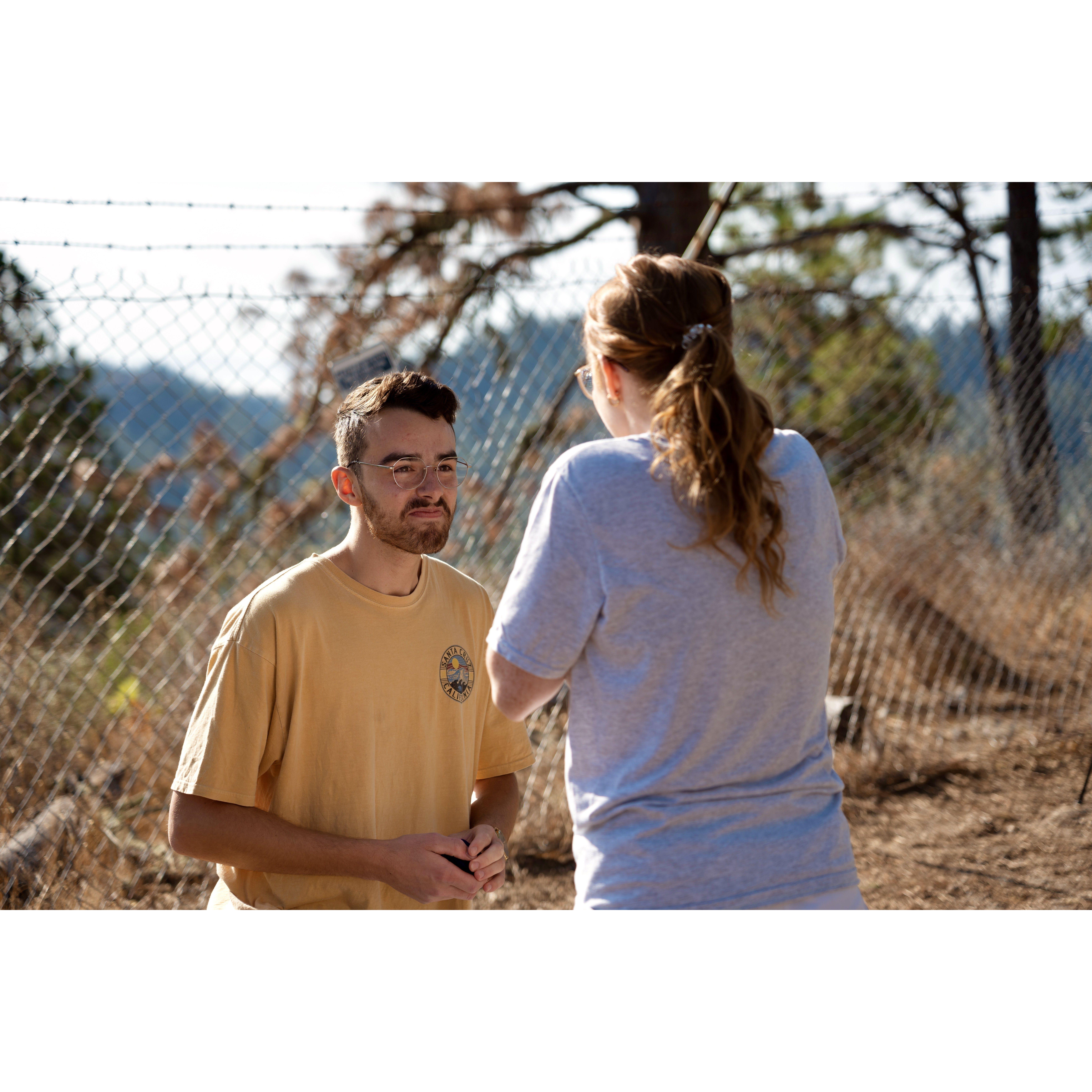 The proposal- Aug. 2, 2022- Mount Hermon Christian Camp, CA