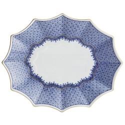 Mottahedeh - Blue Lace Large Fluted Tray