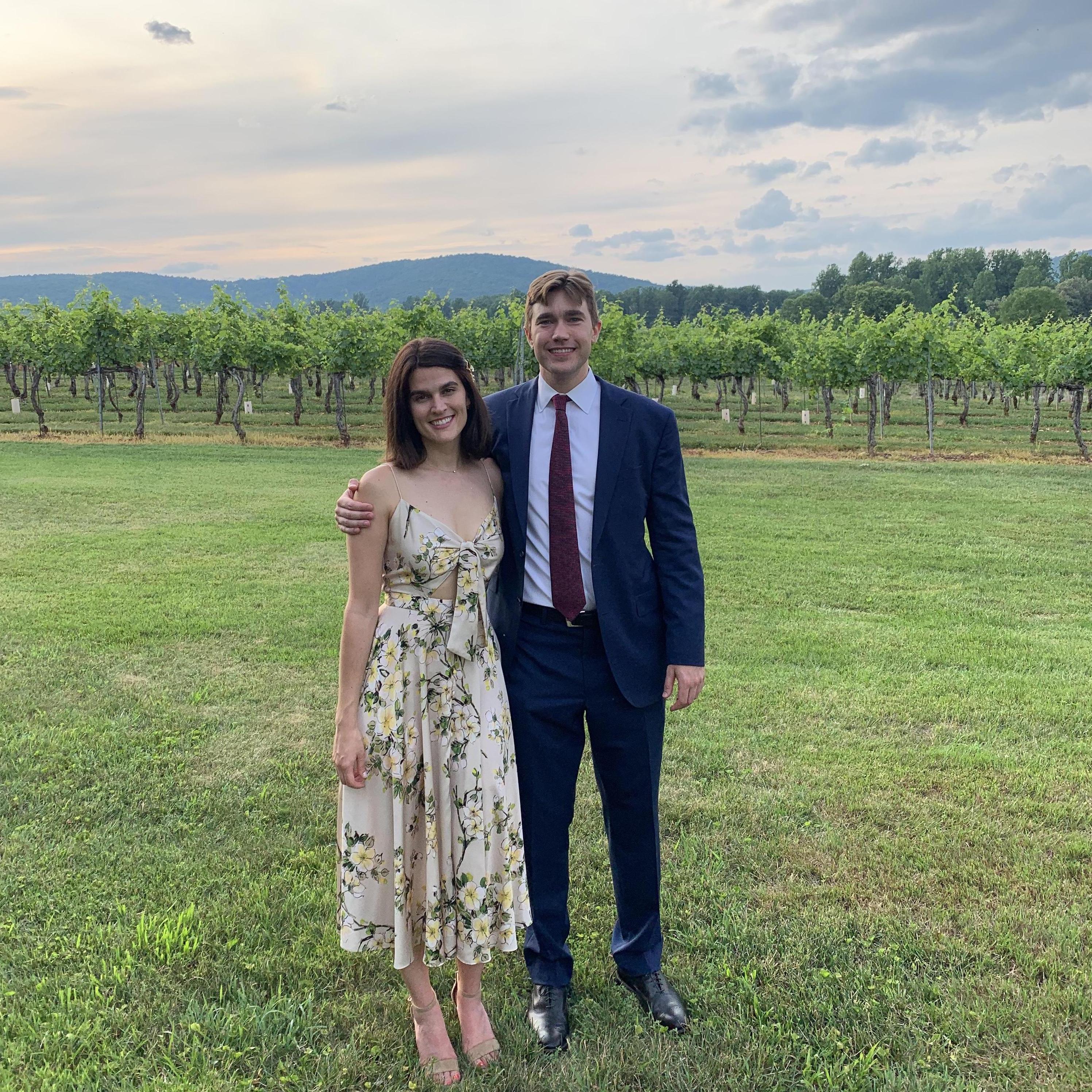At Will and Elizabeth's wedding in Charlottesville, VA