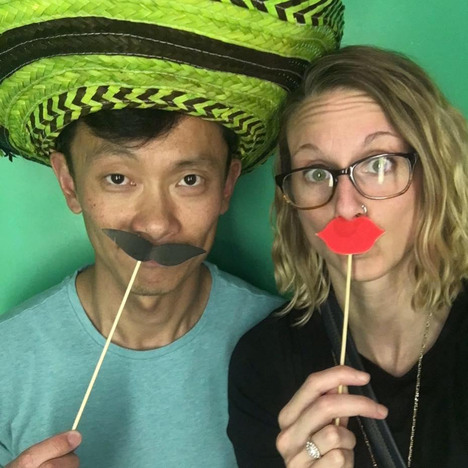 Goofing off.