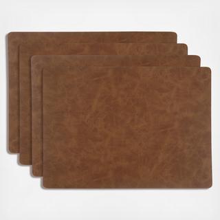 Santiago Faux Leather Placemat, Set of 4