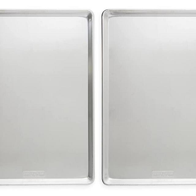 Jelly Roll Baking Sheet Pans - Professional Aluminum Cookie Sheet Set of 2  - Rimmed Baking Sheets for Baking and Roasting - Durable, Oven-safe,  Non-toxic, Easy Clean, Commercial Quality - 16x11-inch Jelly