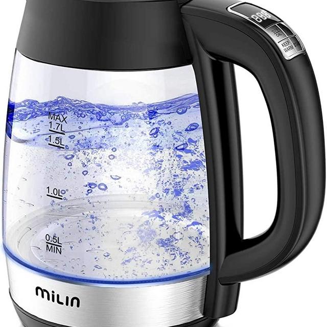 MILIN Electric Kettle, Variable Temperature Control Electric Tea Kettle, 1500W 8 Big Cups 1.7L with LED Indicator, Keep Warm Function & Boil-Dry Protection