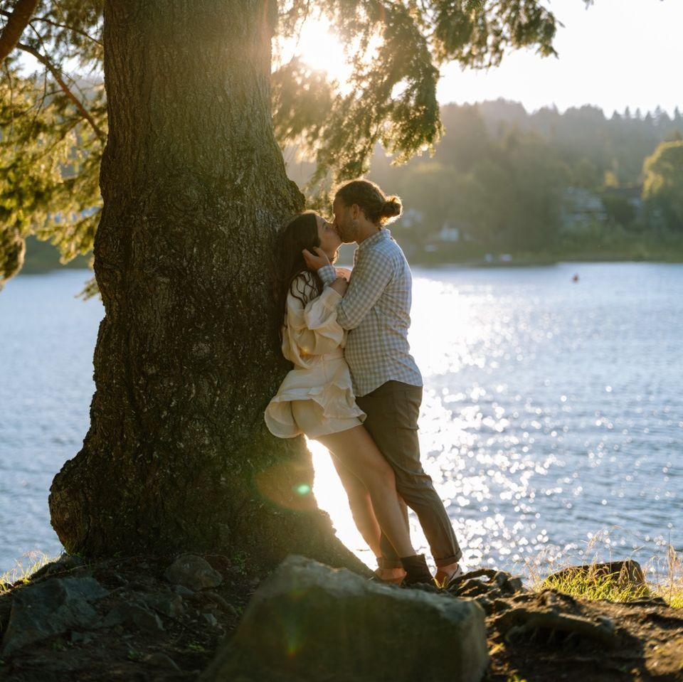 Engagement photo shoot outside our new home