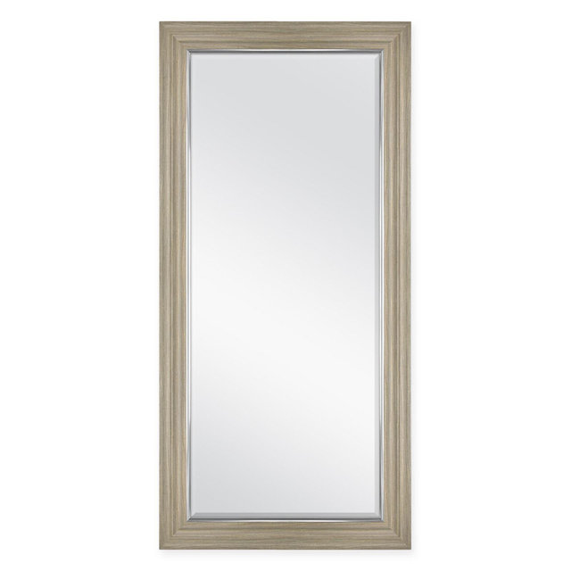 Rustic Grain Beveled Wide Frame 31.5-Inch x 65.5-Inch Floor Mirror