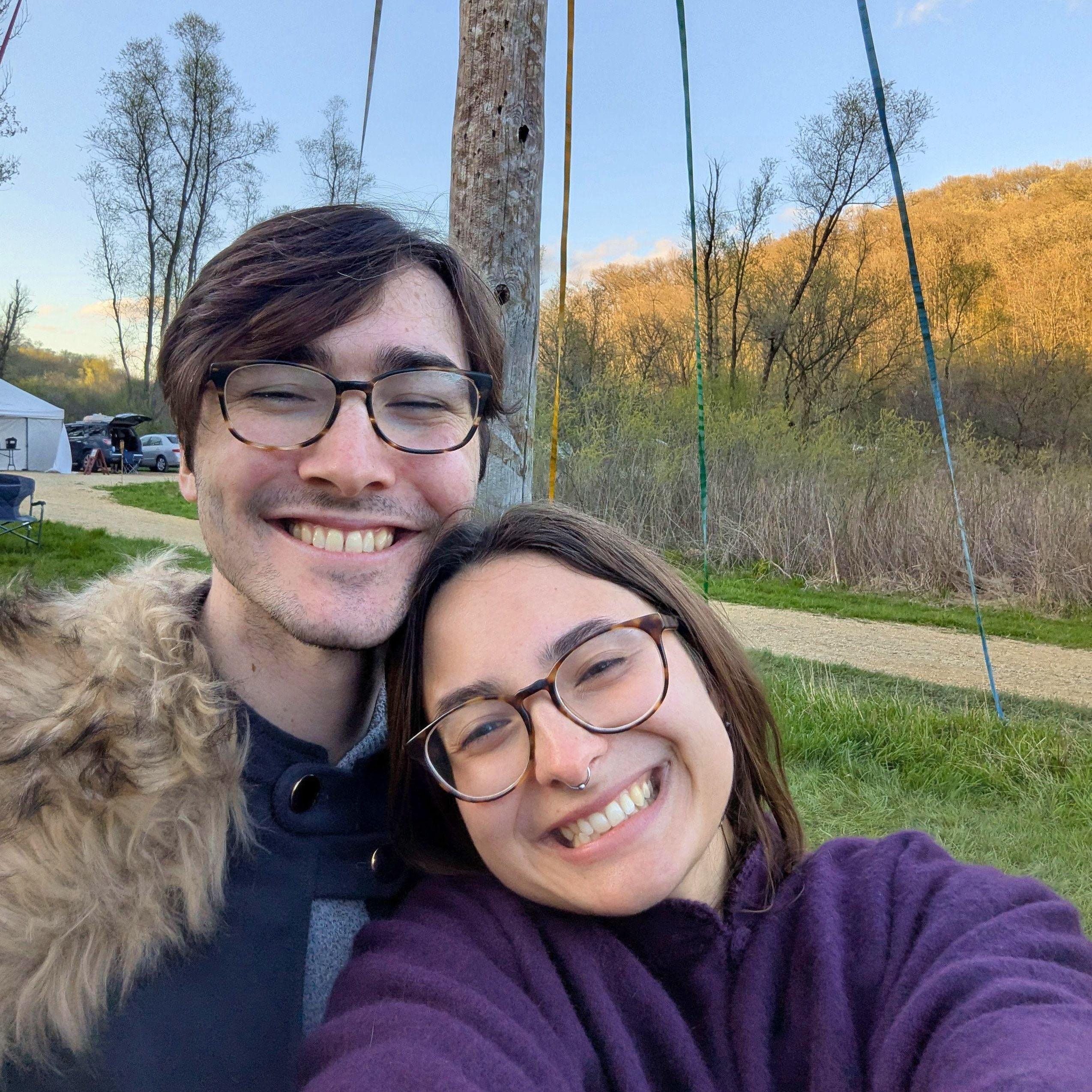 Syd and Shea at Circle Sanctuary for Beltane, 2025