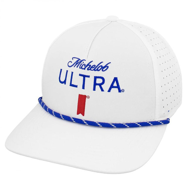 Brew City Michelob Ultra Logo White Colorway Rope Golf Club Hat