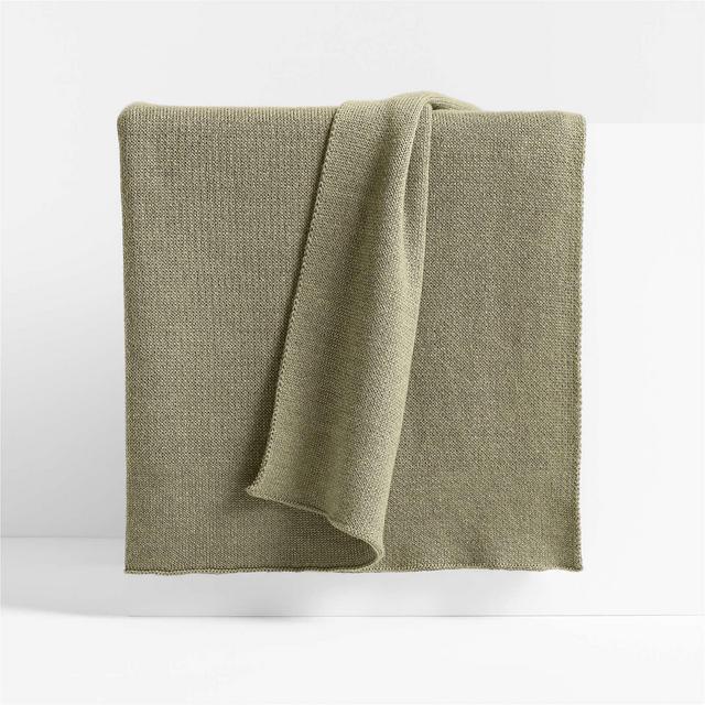 Calda Organic 70"x55" Garden Green Throw Blanket