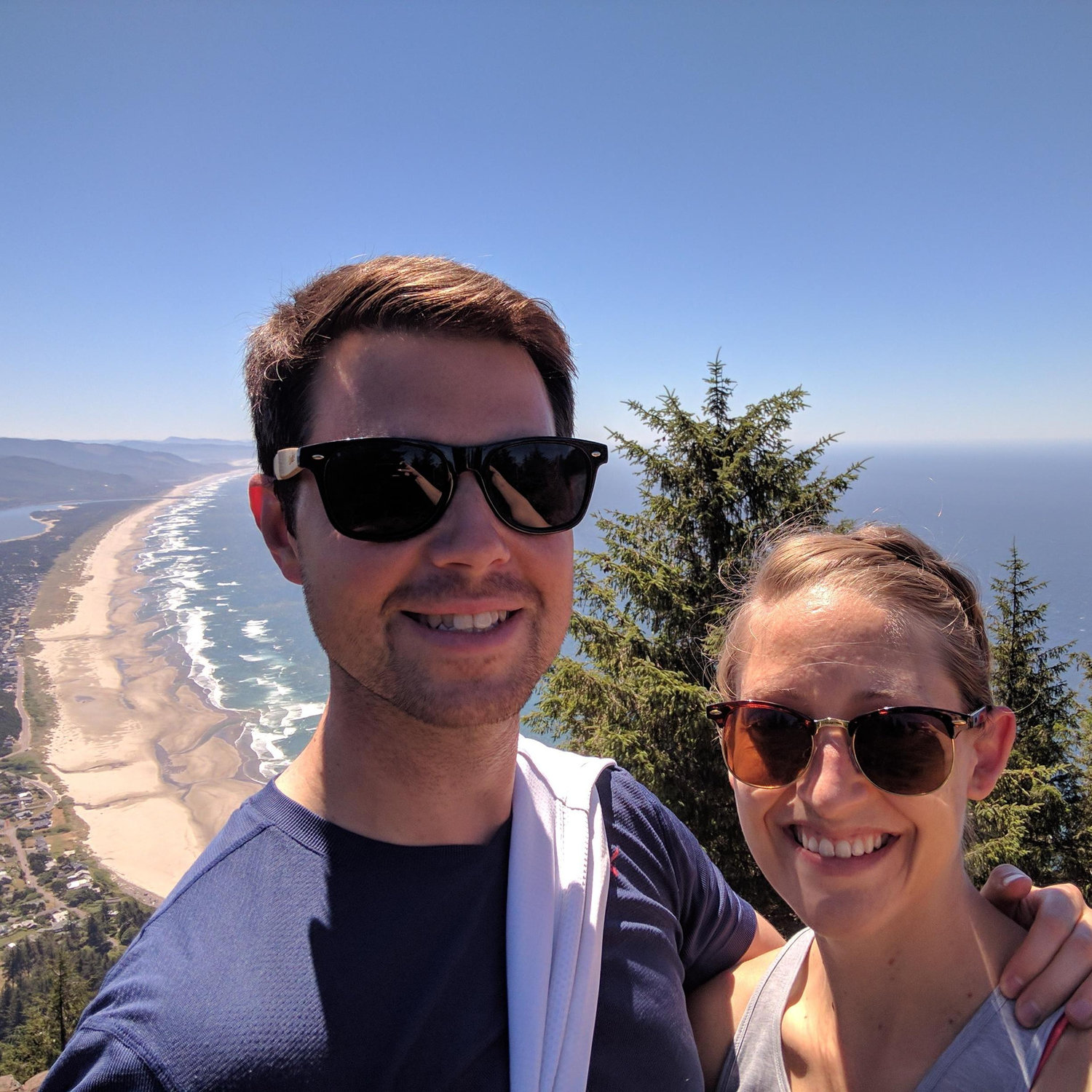 Enjoying the beautiful scenery after a hike!
Manzanita, OR 2017