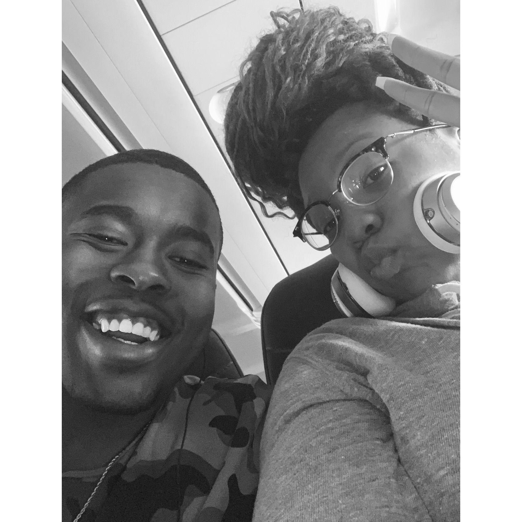 Our first plane ride