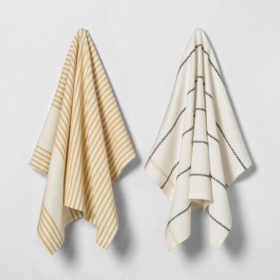2pk Kitchen Towel Yellow - Hearth & Hand™ with Magnolia