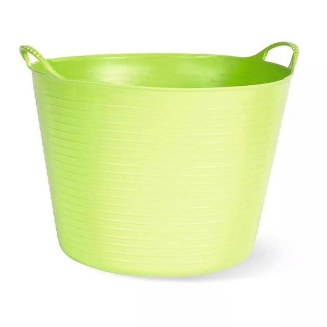 Gardener's Supply Company Large Garden Tubtrug | Multi Use Outdoor Garden Harvest Basket Storage Bucket | Ideal for Carrying and Crops Harvesting | 11 Gallon Capacity - Green
