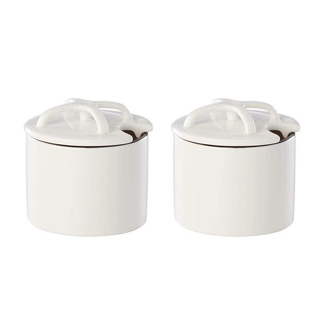 Dansk Kobenstyle II 2pc Condiment Pot Set, 1.35 LB, White
