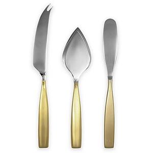 Moments Eternity 3-Piece Cheese Serving Set in Gold