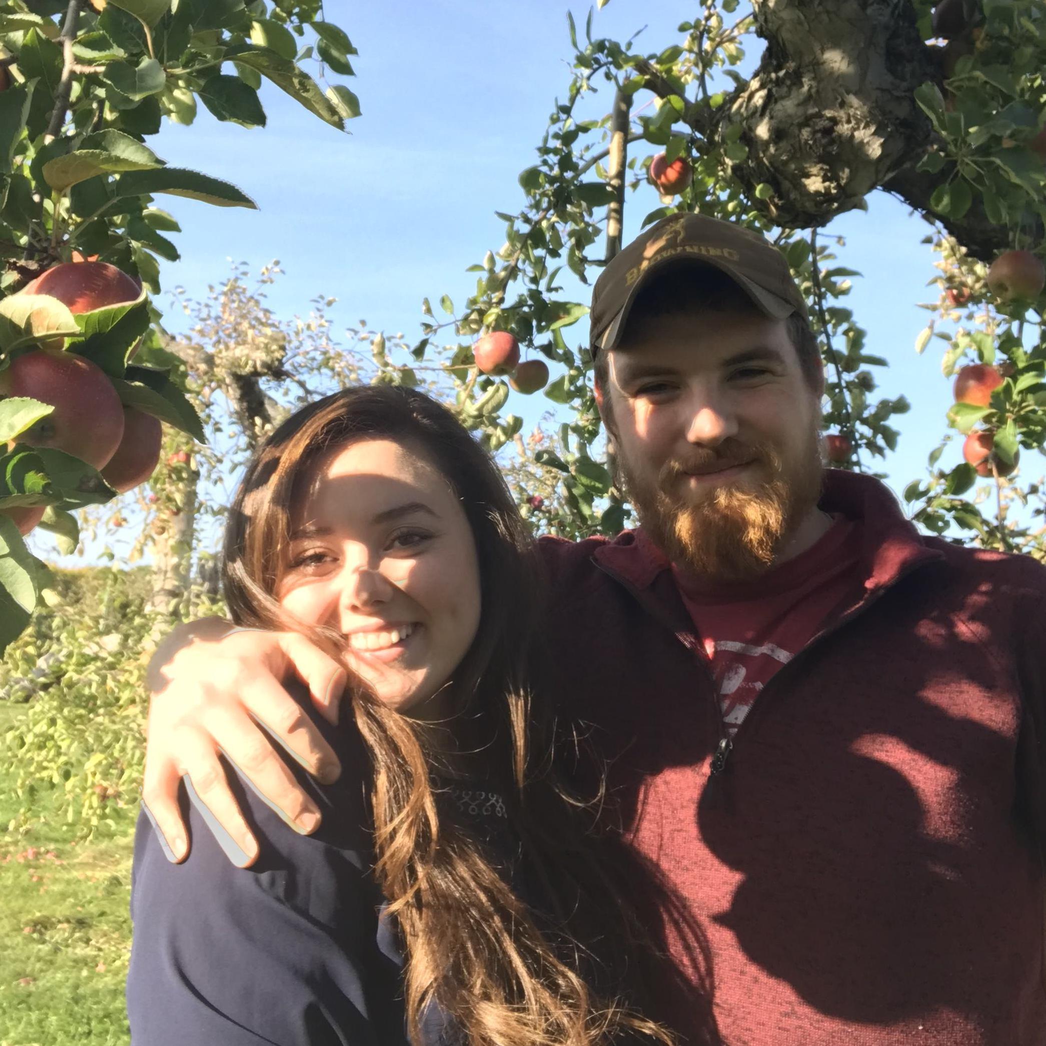 Apple picking at DeMeritt Hill Farm for our 8 year anniversary in 2017