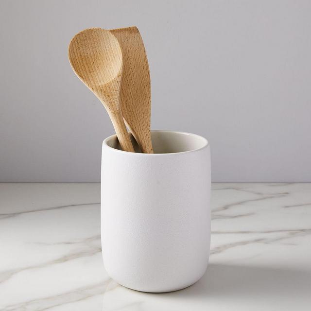Kaloh Stoneware Utensil Holder - White