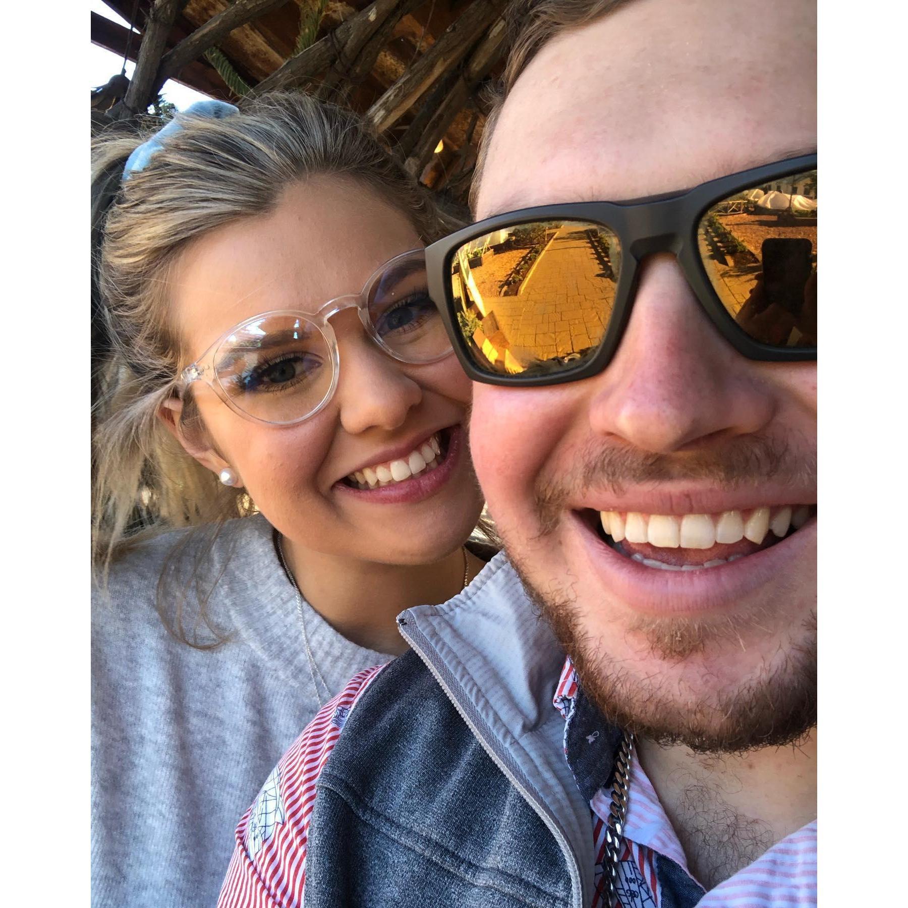 A picture of us in Waco during Hunter's first time to visit Texas!