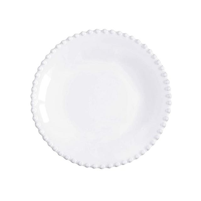 Costa Nova, Pearl collection, Stoneware Dinnerware, Soup pasta plate, white, 10''