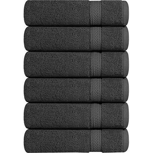 Utopia Towels Cotton Hand Towels, 6 Pack Towels, 700 GSM (Grey)