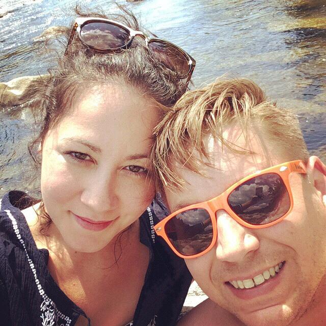 We make a nice pair! This is pre sunburn....