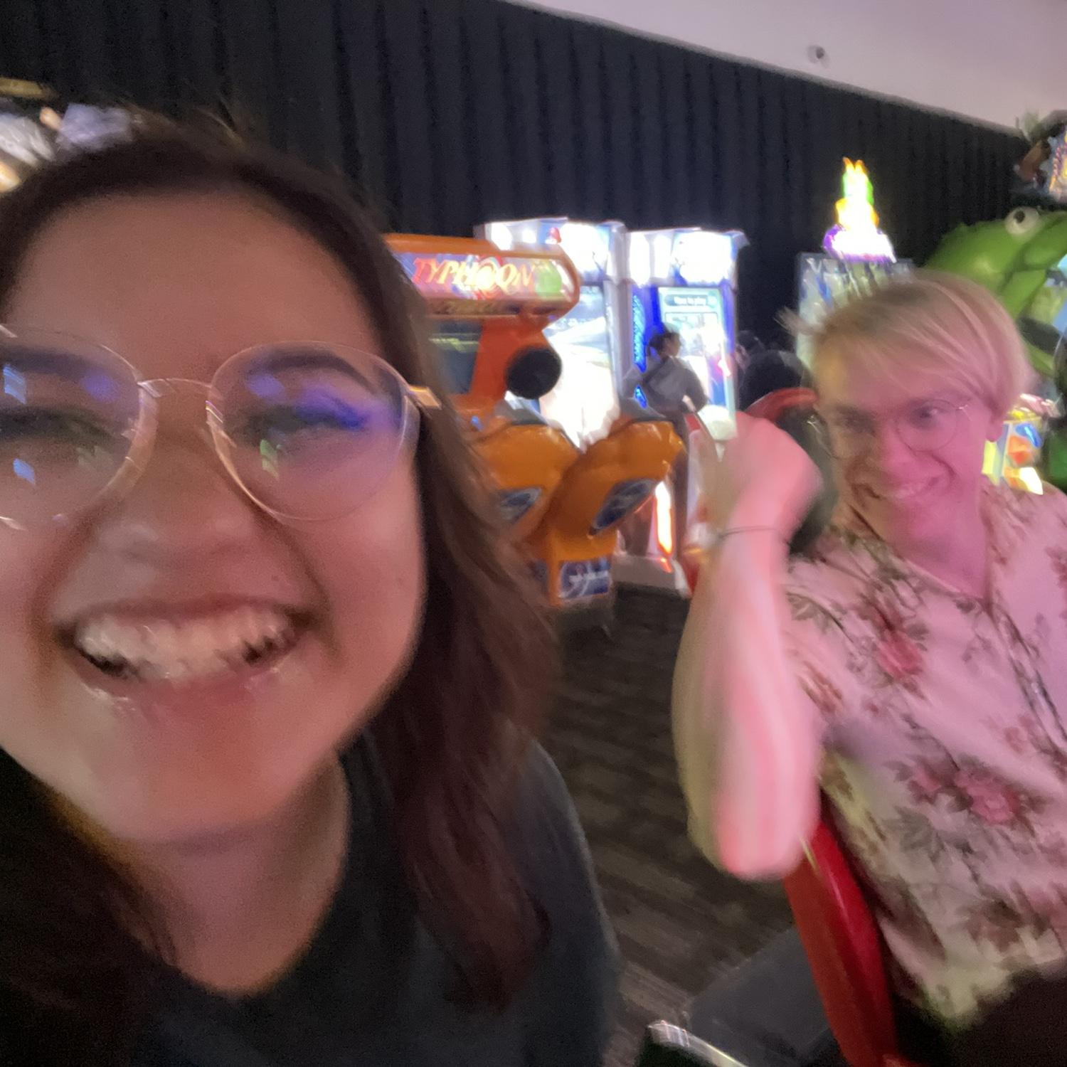 I beat him at Mario Kart at the arcade