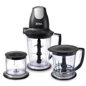 Ninja Blender/Food Processor with 450-Watt Base, 48oz Pitcher, 16oz Chopper Bowl, and 40oz Processor Bowl for Shakes, Smoothies, and Meal Prep (QB1004)
