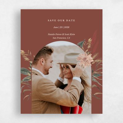 Brown Wedding Save the Date - Monahan Photo