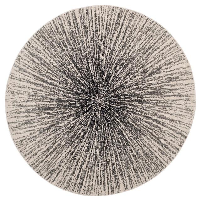 Evoke Rug - Black/Ivory - (6'7"x6'7" Round)- Safavieh