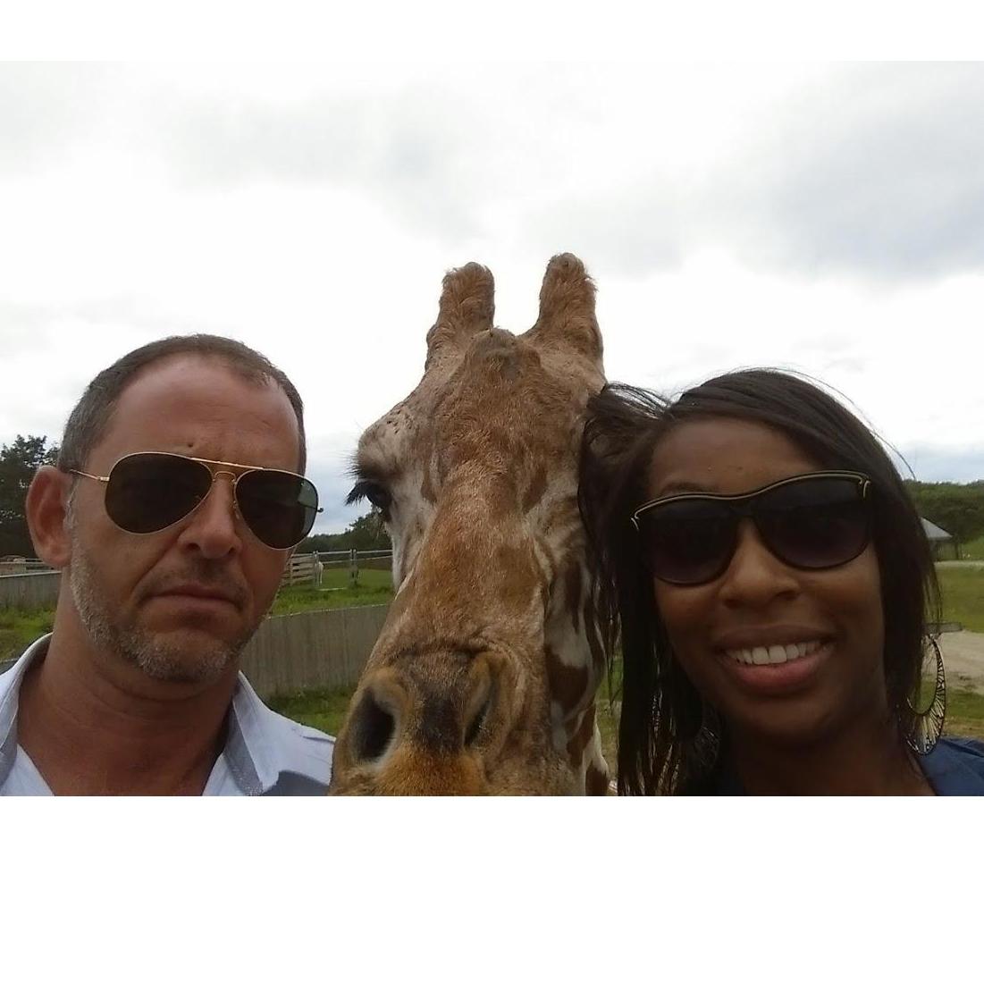 This giraffe photobombed us.