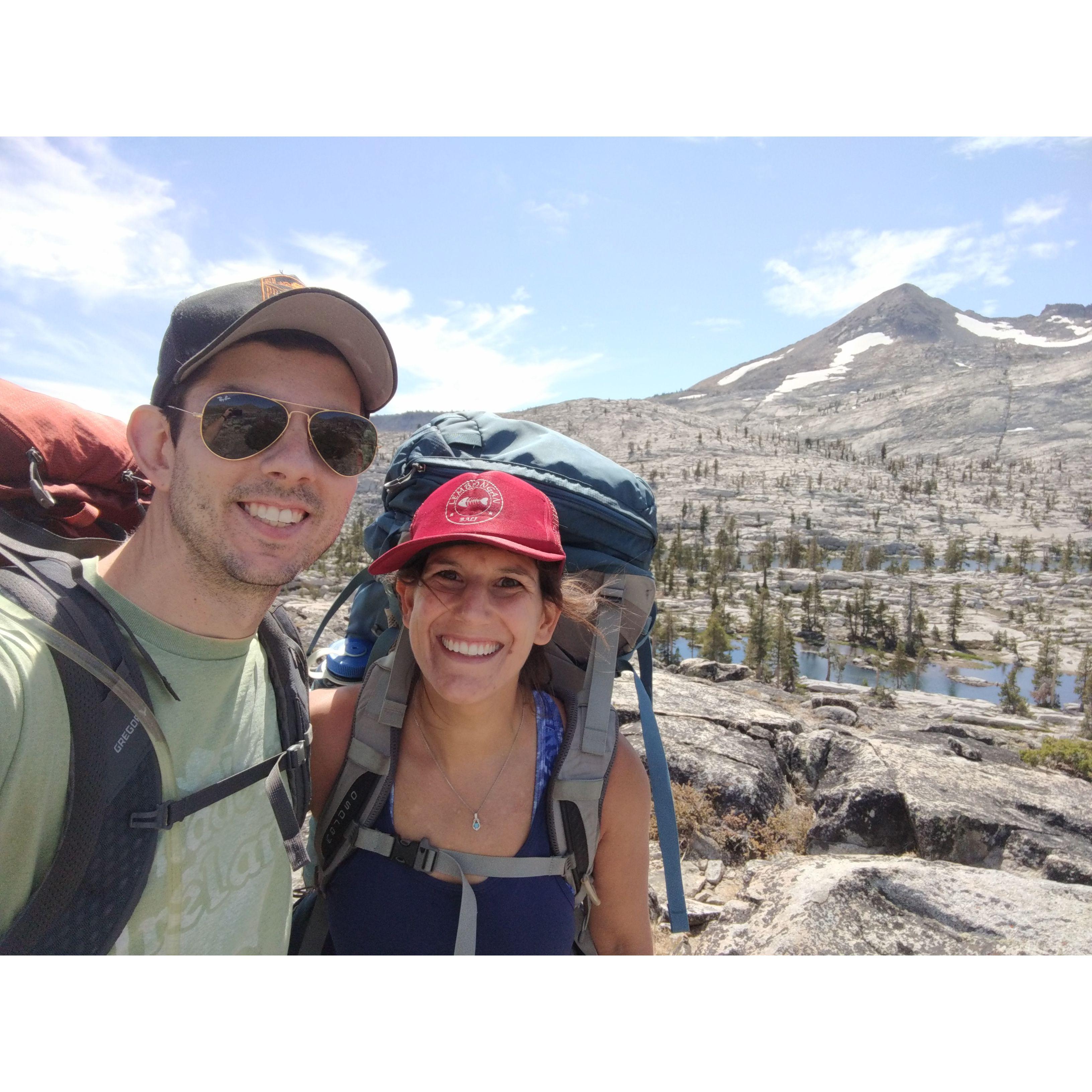 Paul and Becca's first backpacking trip. Desolation Wilderness, Lake Tahoe