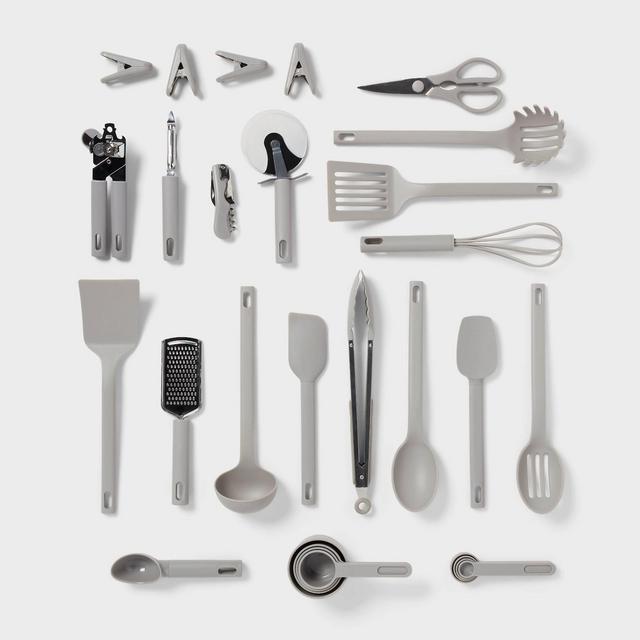 30pc Kitchen Utensil Set Gray - Room Essentials™