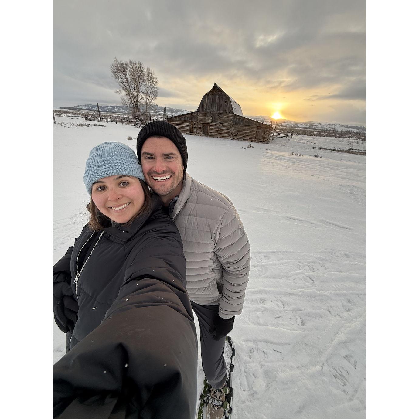 Snowshoeing in Jackson Hole, WY.