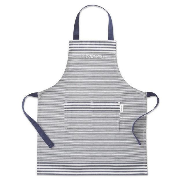Williams Sonoma Bay Stripe Kid Apron, Navy Blue