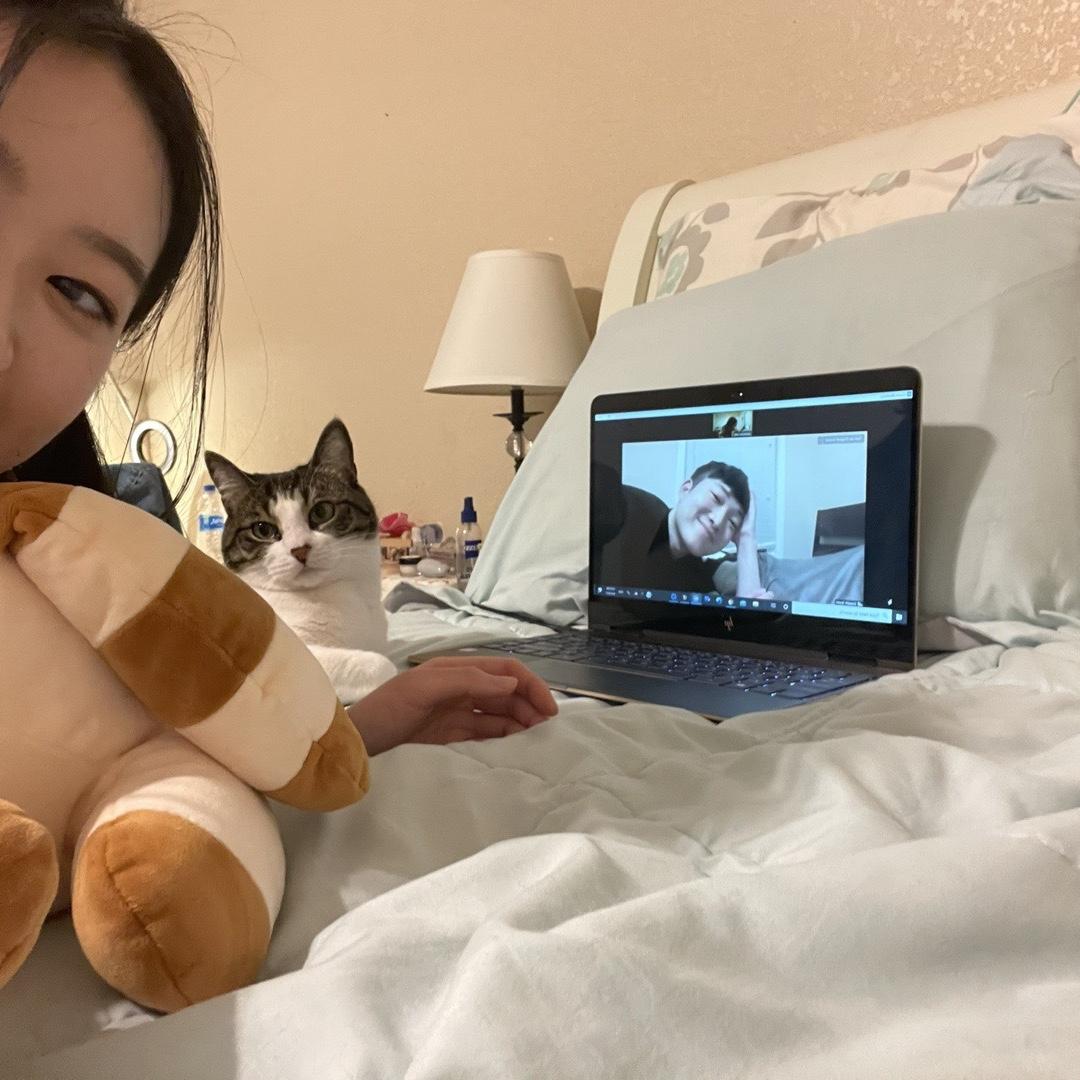 Jasmine interrupting a very important phone call between Daisy and Joseph!