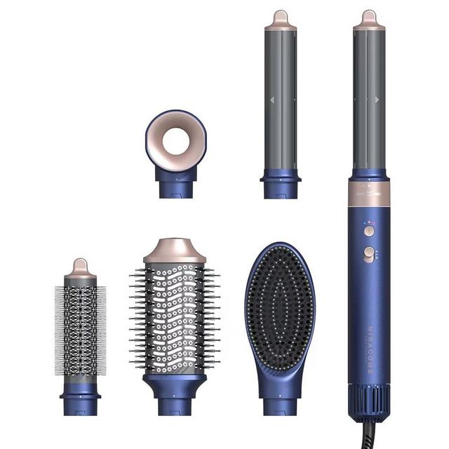 Hair Dryer Brush Professional Hair Multi-Stylers - MIRACOMB Ionic Hot Air Styling System with Auto Wrap Curlers, Brushless Motor, Intelligent Heat Control - Fast Drying - Versatile for All Hair Types