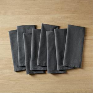 Set of 8 garment washed graphite napkins